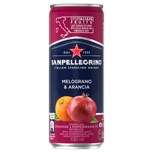 イタリアンスパークリングドリンク メログラーノアランチャ(ザクロ&オレンジ)330ml