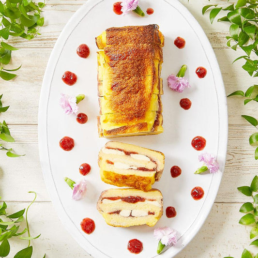 こどもの日や母の日に♪フルーツクロックケーク（食パン＆フルーツの重ねケーキ）